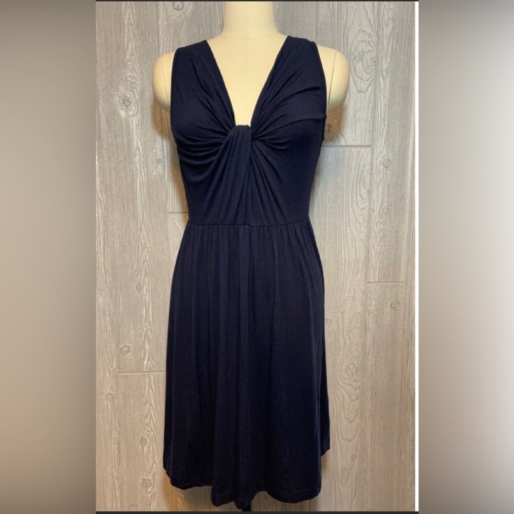 J. Crew Navy Stretch Knit Dress M